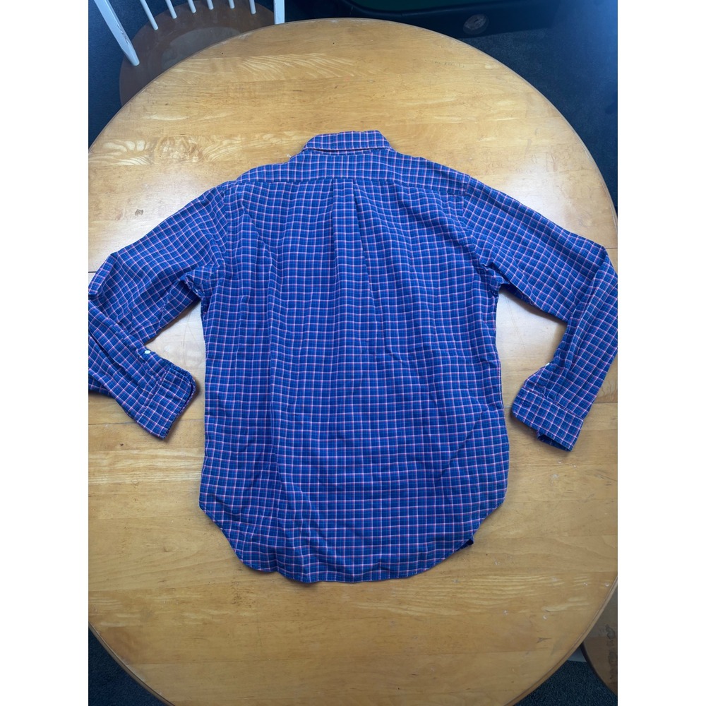 Ralph Lauren Mens Classic Fit Plaid Button Down Shirt Blue Red Green Medium - Picture 6 of 6